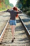 railroad ladies Photography inspiration, Lady, Poses