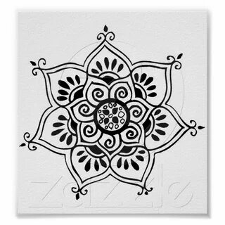 tatuaje tribal de la flor de loto Tattoo posters, Small henn