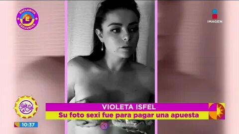 Violeta Isfel habla de su foto desnuda solo con dos hamburgu