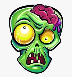 #mq #head #zombie #brain #green - Cartoon Zombie Face Drawin