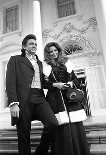 Johnny Cash and June Carter Cash at the White House, where t
