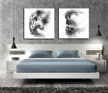 CANVAS ART Sensual Bedroom Picture His & Hers Abstract Canva