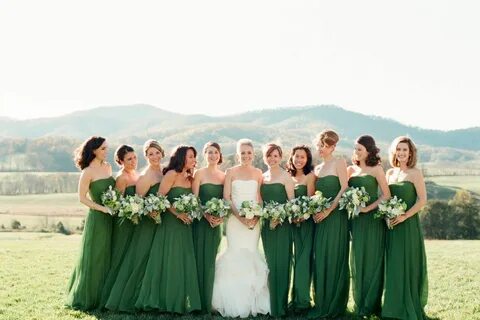 perfect. // romantic green bridesmaid dresses wedding stuff 