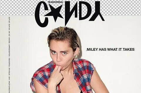 Miley cyrus goes topless for "candy" magazine (see the pics)