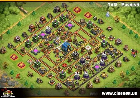 Town Hall 12 - TROPHY Base Map #10 - Clash of Clans Clasher.