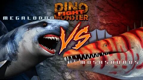 Dino Monster Megalodon VS Mosasaurus Megalodon, Monster, Din