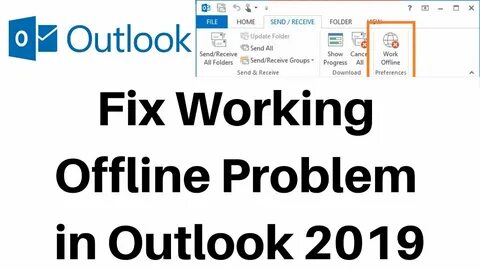 Fix Working Offline Problem in Outlook 2019 - YouTube