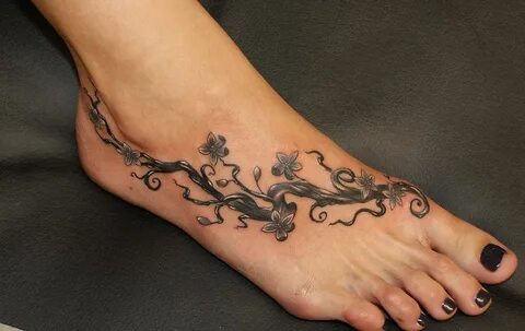 Foot tattoo Vine foot tattoos, Neck tattoo, Foot tattoos