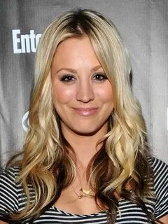 Blonde Hair with Brown Lowlights Underneath Kaley Cuoco Plat