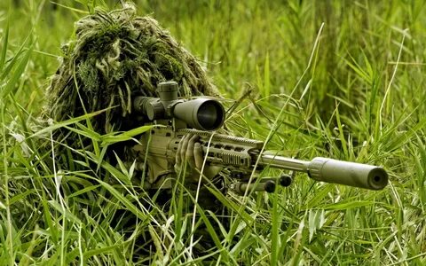 sniper rifle, Men, Ghillie suit Wallpapers HD / Desktop and 