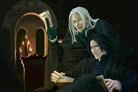 Lucius and Severus Harry potter, Harry potter anime, Snape h