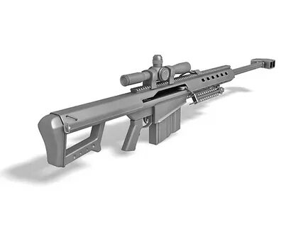 M107 barrett rifle 3d model 3ds max files free download - mo