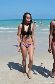 Zoe Kravitz on the Beach in Miami Pictures POPSUGAR Celebrit