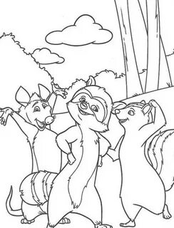 Over The Hedge Walking In The Wood Coloring Pages : Bulk Col