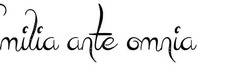 "familia ante omnia" - tattoo font, download free scetch