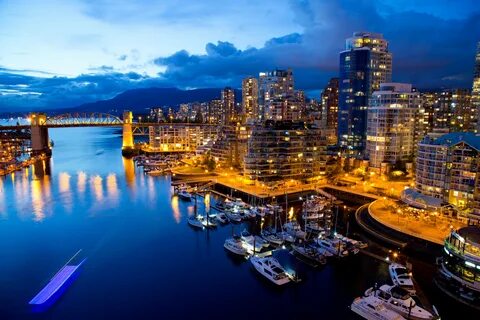 Обои Ночной Ванкувер Канада " Скачать красивые HD обои (карт