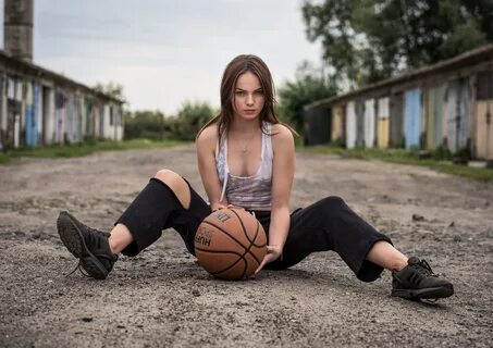 Скачать обои basketball, красивая девушка, beautiful girl, б