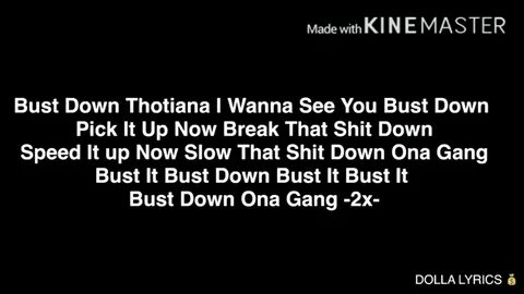 Bust down thotiana lyrics - YouTube