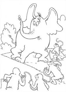 Horton Hears A Who Surrounded By The Wickershams Coloring Pa