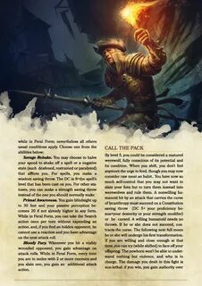 DnD 5e Homebrew - Werewolf Prestige Class by Wardrow Dnd 5e 