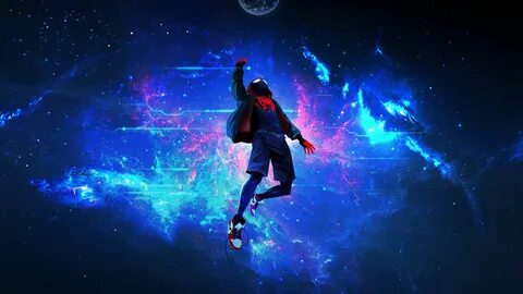 Spiderman Miles Lost In Space 4k superheroes wallpapers, spiderman wallpapers, s