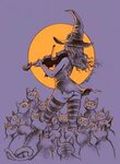 Halloween Witch' artist Toni Greis. Character illustration, 