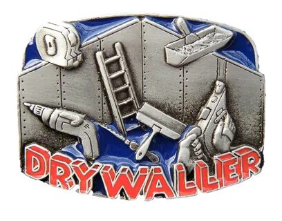 DRYWALLER CONSTRUCTION WORKER TOOLS BELT BUCKLE