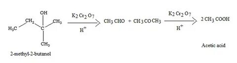 What will the result be if 2-methylbutan-2-ol is oxidised in