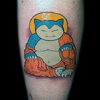 30 Snorlax Tattoo Designs For Men - Pokemon Ink Ideas