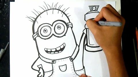 Cómo dibujar un Minion Graffiti - YouTube