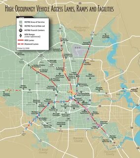 Houston Downtown Transport Map - MapSof.net
