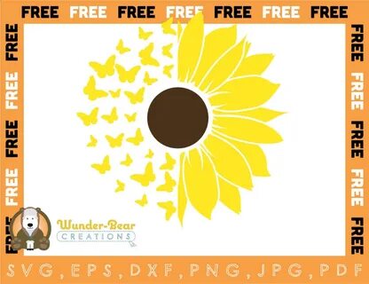 Free 314 Sunflower Butterfly Svg Free SVG PNG EPS DXF File