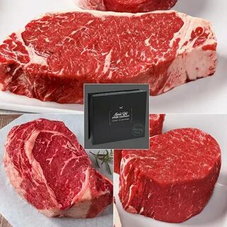 Gift Boxed Steak Combo USDA Prime Beef KC Strips Ribeye Stea