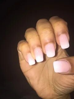 Pink And White Ombre Nails Short Square - Here are some idea