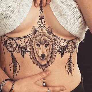 Татуировки для девушек волк (59 фото)