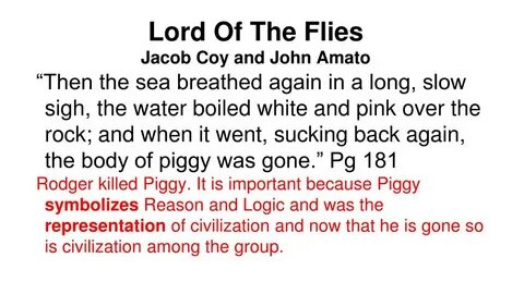 68 Important Quotes From Roger In Lord Of The Flies More Quo