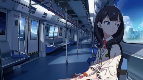 2560x1440 Anime Girl In Train Listening Music 4k 1440P Resol