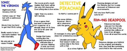 Virgin Sonic Movie vs Chad Detective Pikachu Virgin vs. Chad
