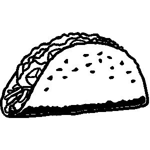 Tacos clipart black and white, Tacos black and white Transpa
