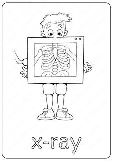 Printable X-Ray Coloring Page - Book PDF Coloring pages, Let