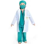 Doctor Halloween Costume for Kids, Anti-epidemic Cosply Doct