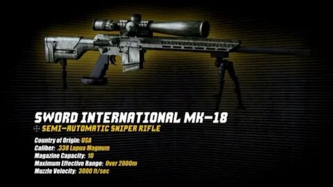 SWORD International - MK18 Configuration, Long Range Rifle -