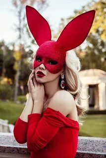 Playboy Red Bunny Mask / Rabbit Mask / Sexy Accessory / Etsy