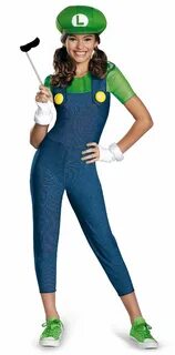 Super Mario Brothers Tween Luigi Girl Costume,#Mario# Brothe