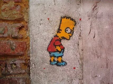 Bart Simpson Stencil in Bairro Alto, Lisboa Manuel Faisco Fl