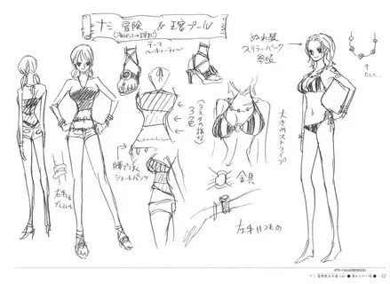 Nami sheet, Character design, Official reference One piece d