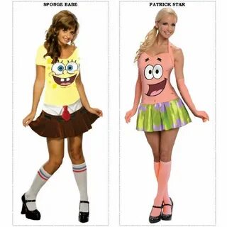 Bikini Bottom Woman's Spongebob Patrick Star Costume Dress P