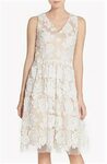Adrianna Papell Illusion Floral Lace Fit & Flare Dress (Regu