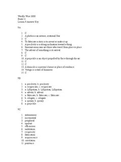 Wordly Wise 3000 Book 8 Lesson 6 Answer Key Free Pdf - Go Im