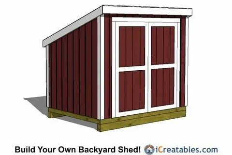 6x8 lean to shed plans with short walls Shed plans, Backyard